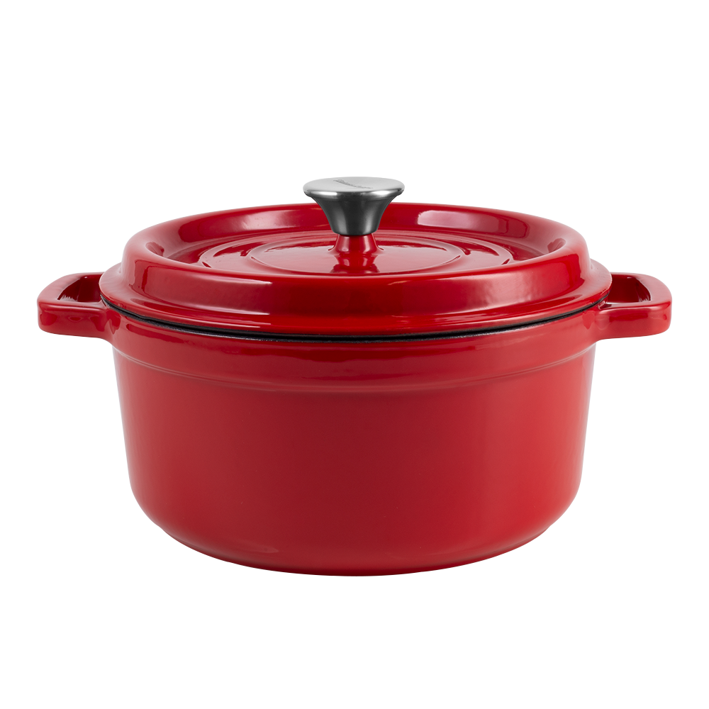 Pentola in ghisa smaltata vintage Dutch Oven / Red Cast Iron