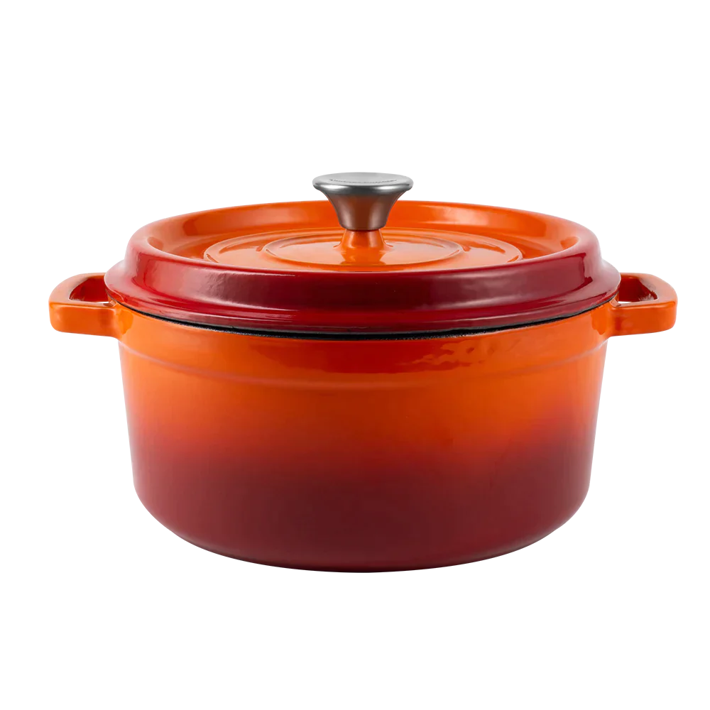 Enamelled cast iron pot with lid 4,3L by Vintage Cuisine