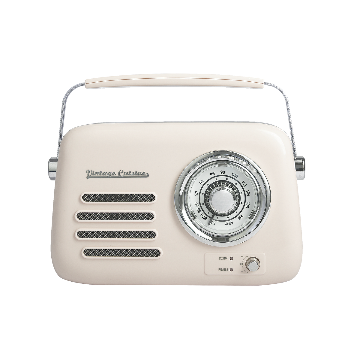 Chrome retro radio with bluetooth speaker by Vintage Cuisine